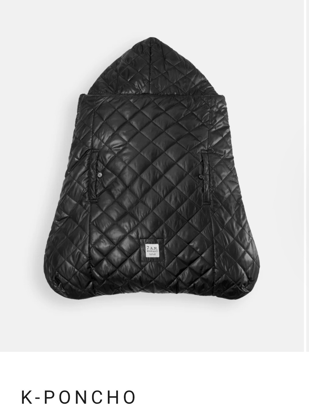 7am Enfant K-Poncho Quilted Black